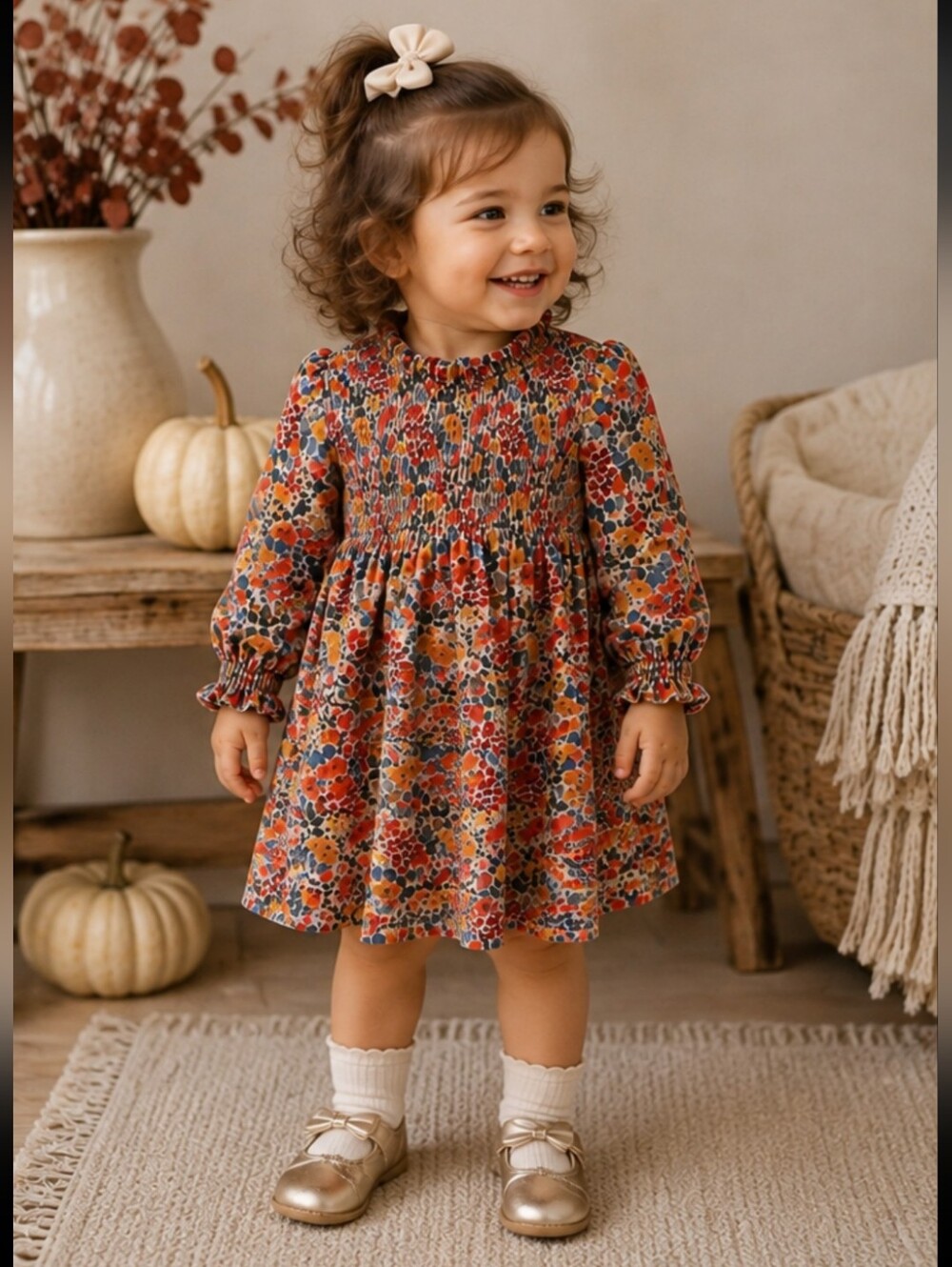 Mayoral Floral Patterned Dress | 24M